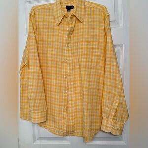 Women’s Linen J Crew LS Shirt Size large